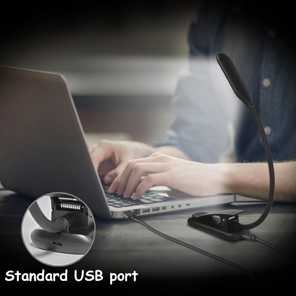 Jemora Luz de partitura Musical Lámpara de Escritorio LED con Abrazadera Luz de Atril Profesional Temperatura de Doble Color 3 Fuentes de luz Protección para los Ojos Batería Recargable USB de Gran