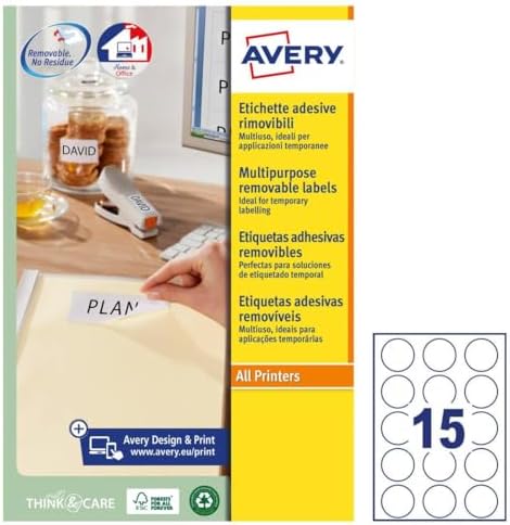 Avery White Printable, Customisable Removable Labels, 8 Labels Per A4 ...