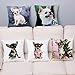 Produktbild JWEK Kissenbezug 5-teiliges Set Cute Chihuahua Dog Print Kissenbezug Plüsch Hug Kissenbezug * Hug Kissenbezug Sofa Home Decoration Kissenbezug 45X45Cm