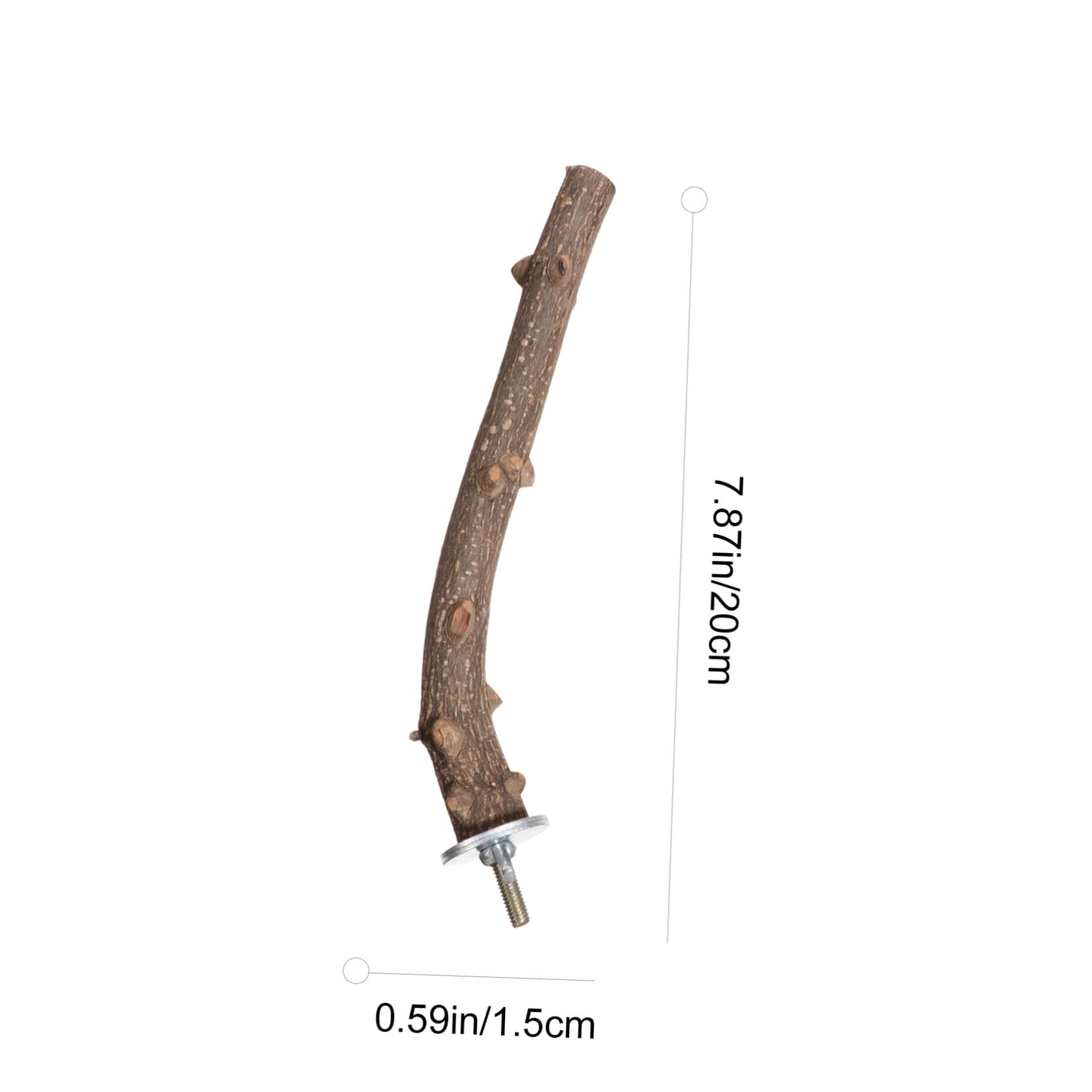 FONDOTIN 2Pcs Natural Wood Bird Perch Stand Parrot Perch for Bird Cage for Parakeets Budgies Cockatiels Chewing Accessory