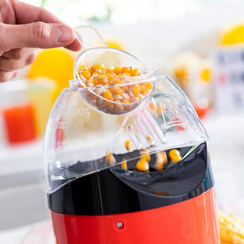 SHOP-STORY - POPCOT: Macchina Pop-Corn Casa Aria Calda con Coperchio Dosatore Compatto e Design