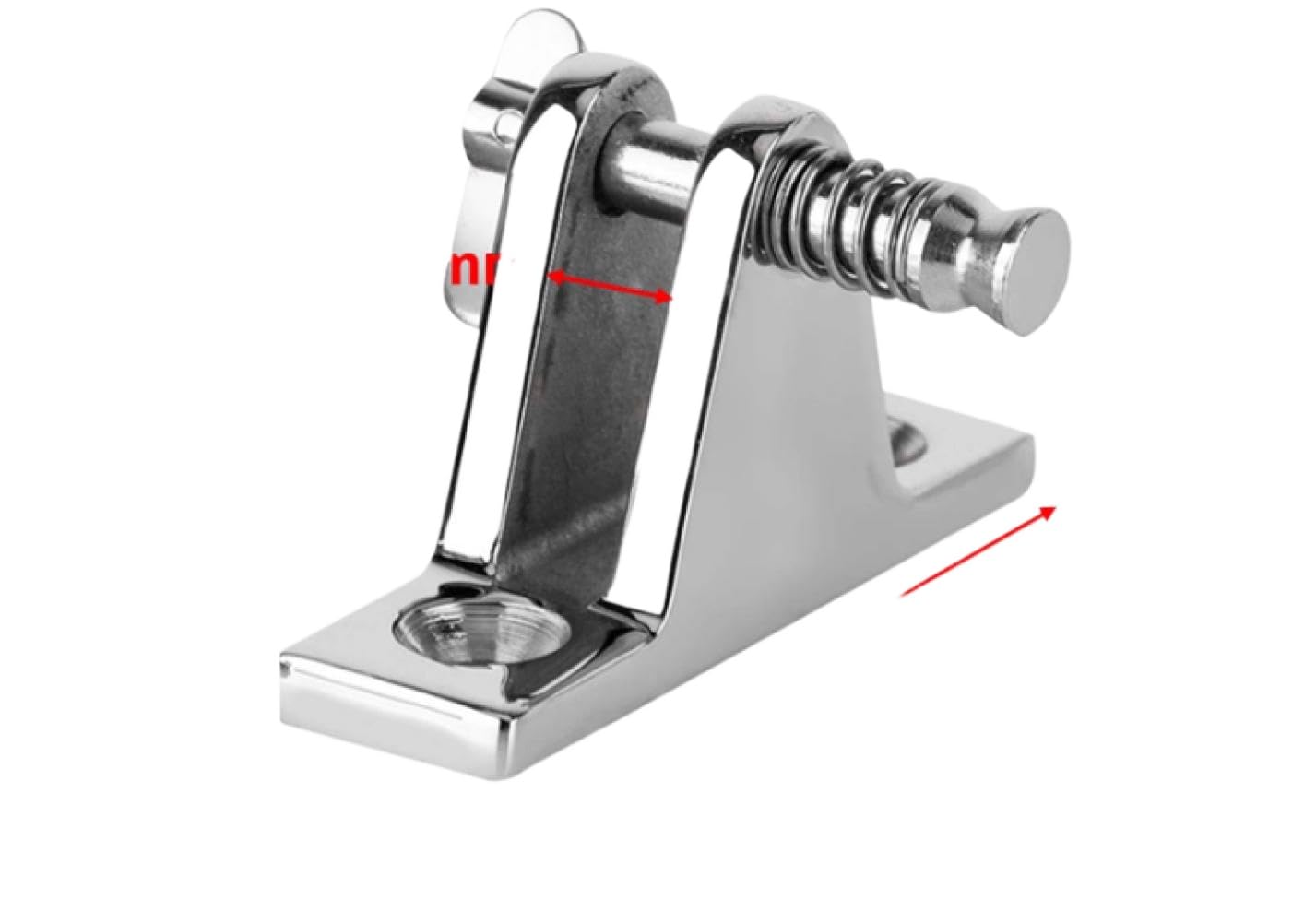 Stainless Steel Deck Hinge Mount Quick Release Fitting Compatible with Alastin 316 Bimini(ALS5402)