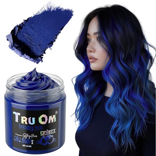 Image of Temporay Hair Color Wax | Metallic Shine | For Men & Women | DIY Instant Hair Color | Temporay Color 1 Day 1 Wash | No Ammonia, Bleach & Damage | Navy Blue - 100 gram