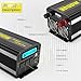 3000 Watt Modified Sine Wave Power Inverter, 12V DC to AC 110V/120V (Peak) 6000W Converter 3 Outlet Car Inverter with Remote Control and LED Display 3.4A USB Port