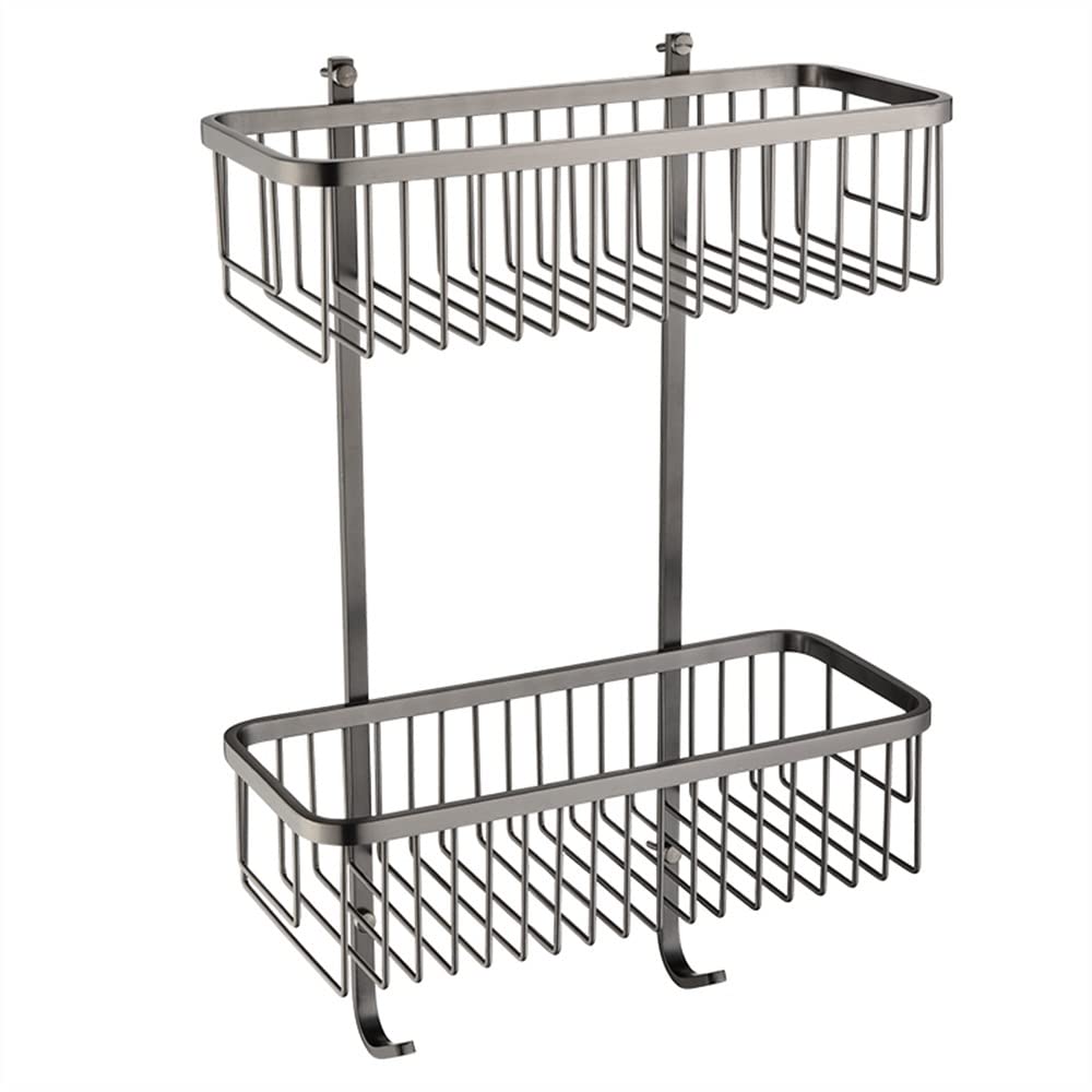 BAHELS Shower Caddy Rectangle Towel Shower Storage Rack Corner Shelves Wall Mounted Stainless Bathroom Shelf with Hook Bathroom