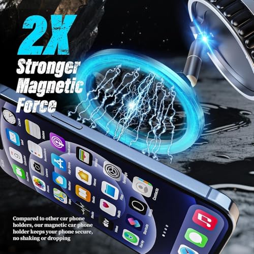 Image of New Vaccum Magnetic Mobile Holders | Hands Free Suction Cup with Strong Grip Holders Mount | 360 Adjustable Phone Holder for Car Dashboard,Windshield for All Smartphones