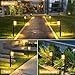Solar Pathway Lights Outdoor, 10 Pack Metal & Glass Solar Lights Outdoor Waterproof Landscape Path Lights for Outside Yard Lawn Walkway Driveway Garden Decor