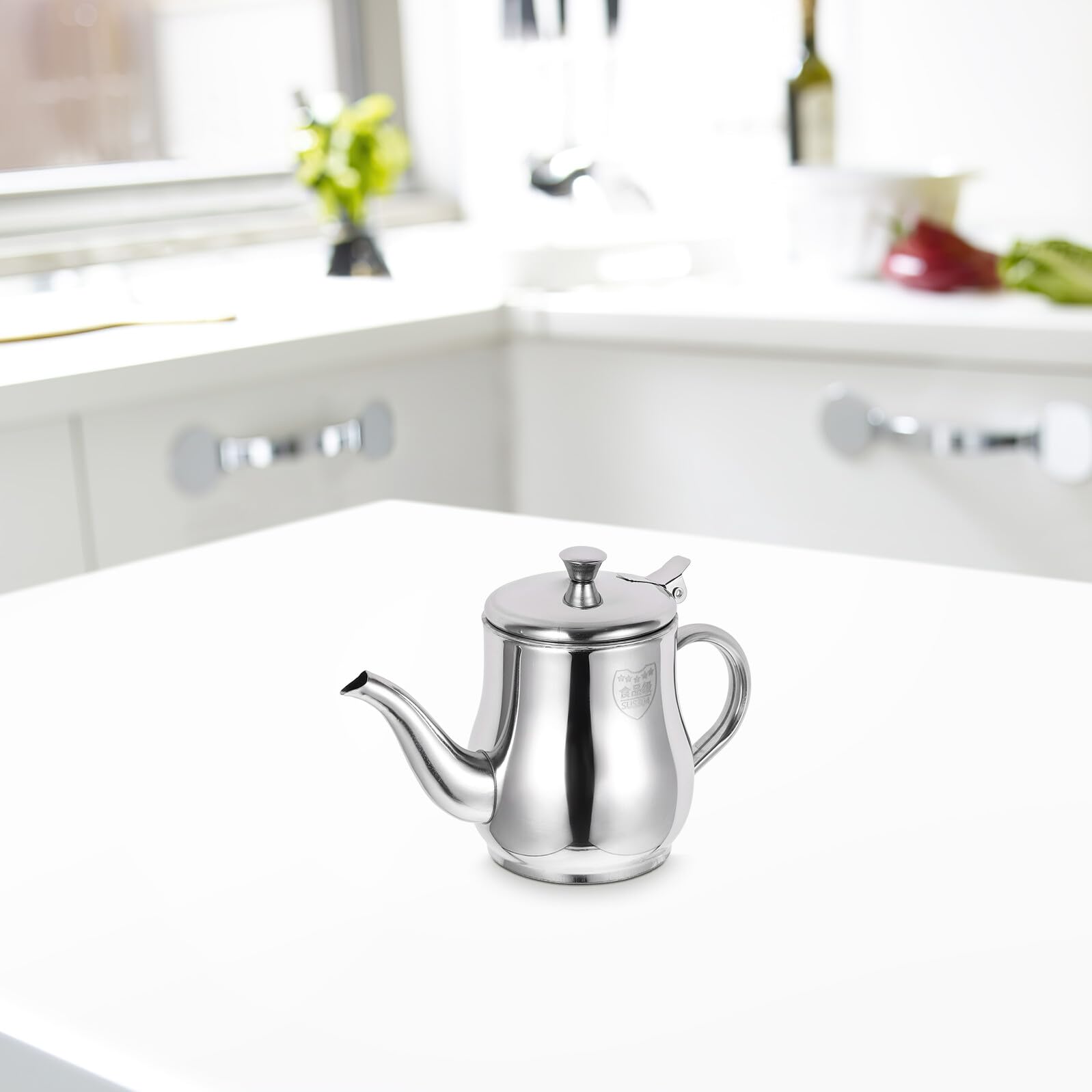 Gadpiparty Recipiente para Aceite de Cocina Colador de Acero Inoxidable 385 Ml, Filtro Separador de Grasa, Apto para Uso Doméstico y Profesional, Adecuado para Filtrar y Almacenar Aceite