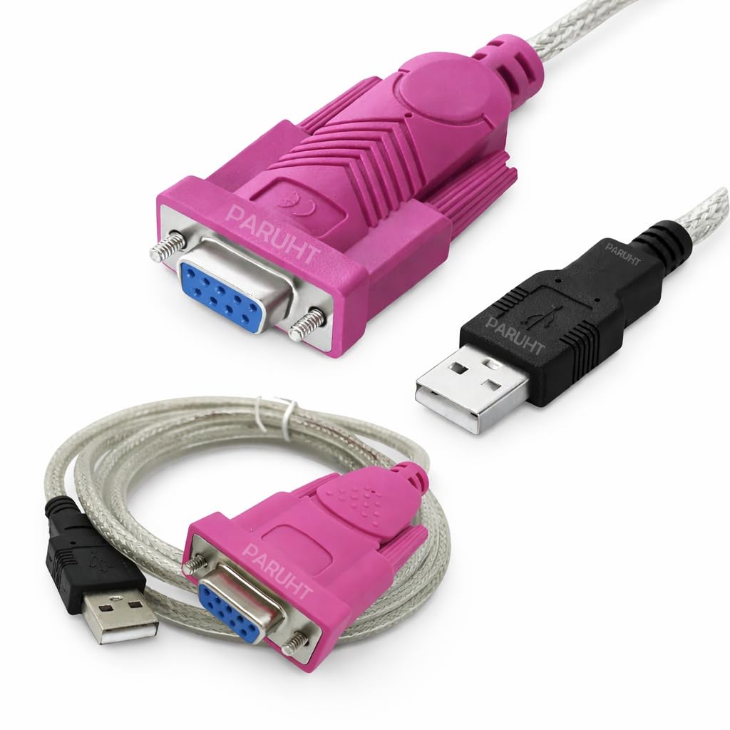 USB to RS232 Serial Port Adapter Cable, USB2.0A Male to RS-232 Female 9 Pin Connector Pink Cable Adapter, PHTUSBRS232PNK-MF-image-38