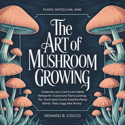Diseño de la portada del título Fungi, Mycelium, and the Art of Mushroom Growing