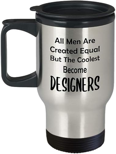 Cute Gifts for Male Designer Travel Mug Insulated Coffee Tumbler - Graphic UX Developer Artist Interior Design Fashion Creative Dept Department