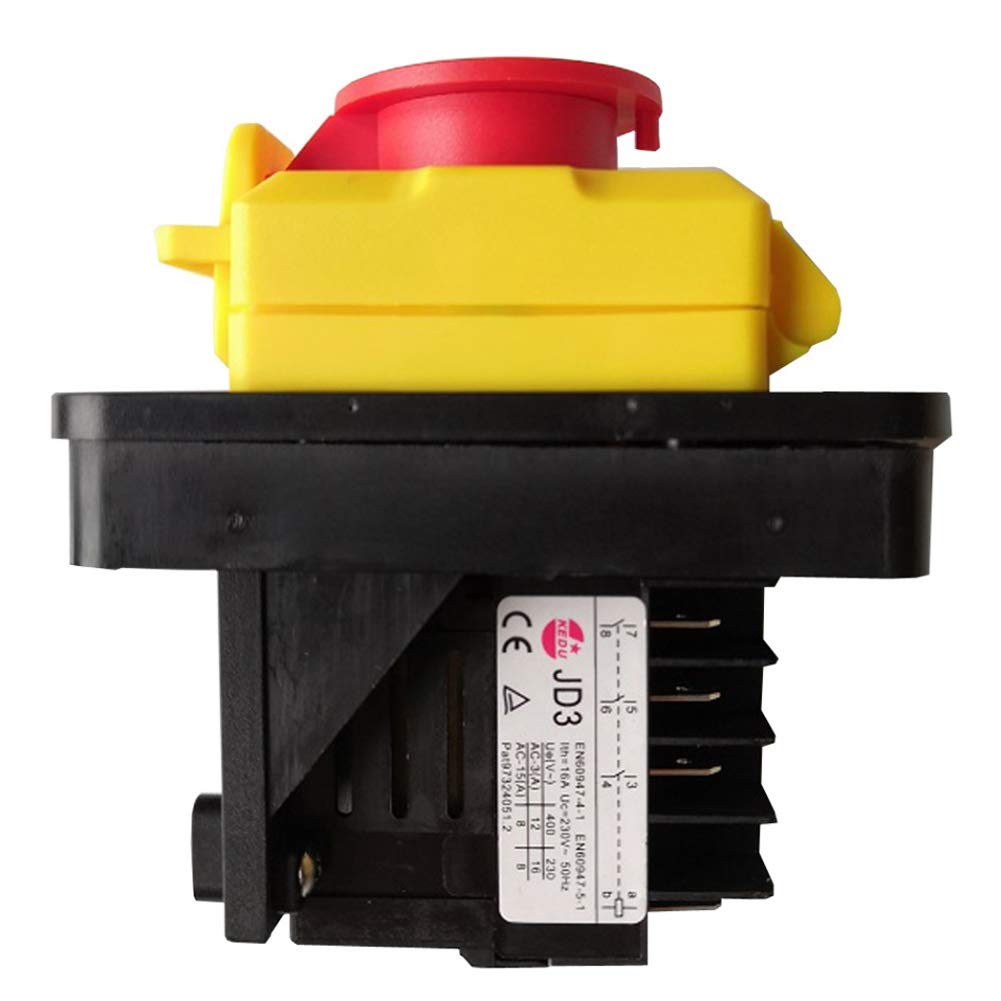 KEDU KJD11 8 Pins Industrial Electromagnetic Switch JD3 Relay Waterproof ON-Off Push Button Switches