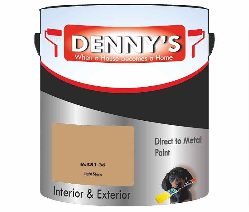 SCOOBYS PAINTS BACK IN THE MIX Direct to Rust Metal Paint, Quick-Drying, Durable Anti-Rust Coating, Interior & Exterior, Perfect for Metal Surfaces, Fences, Gates, Railings, No Primer (Light Stone)