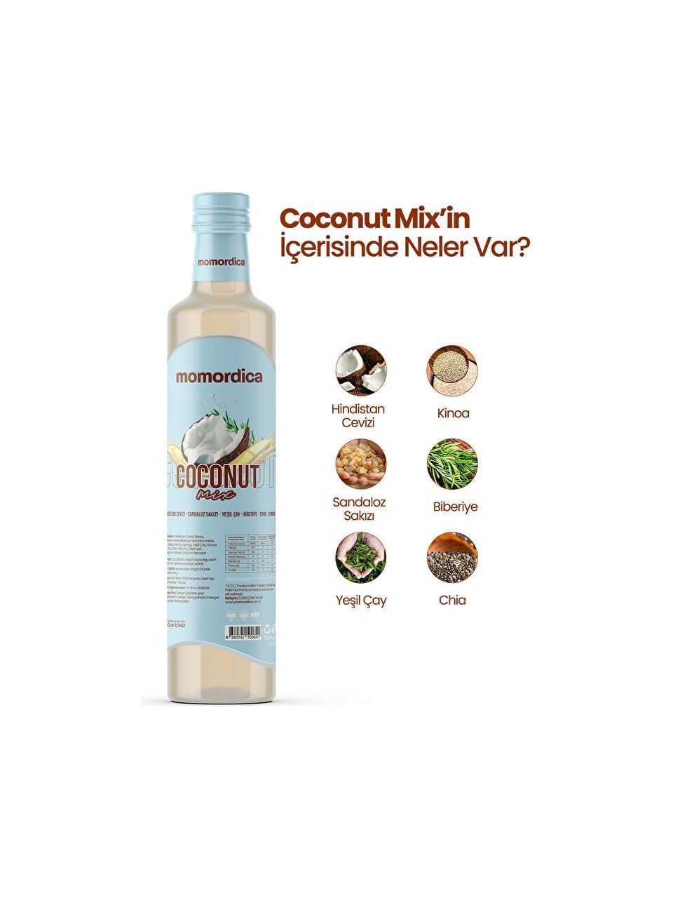 Momordica Coconut Mix – Boisson Naturelle 250 ml | Superfood à la Noix de Coco, Thé Vert, Chia & Quinoa