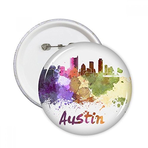 Badge rond Austin Amérique coffret cadeau original 5 pièces XL d'illustrations pour anniversaire