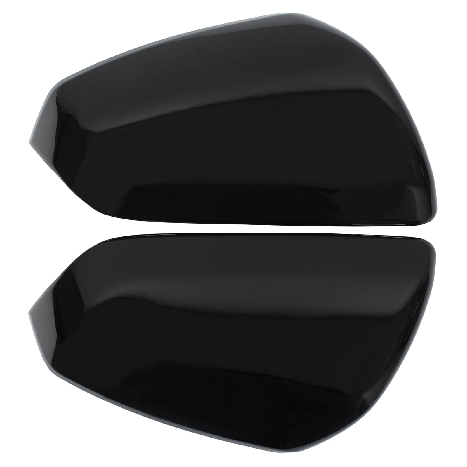 NewYall Gloss Black Left and Right Top Half Side Door Mirror Cap Cover Trim