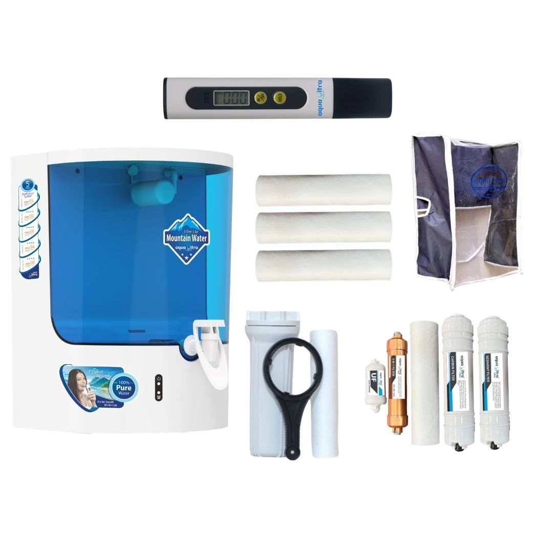 aquaultra 7 Stage water purifier filter for home | 9L Transparent Tank | RO+UV+UF | Mineral-Rich | 1 Year Warranty | No Costly AMC | Low Water Wastage | upto 16 LPH Flow | With All-in-1 Kit-image-36