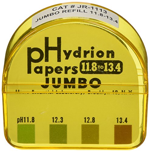 Micro Essential Hydrion JR0090 Wide Range Jumbo pH Test Paper Refill for Dispenser, 600
