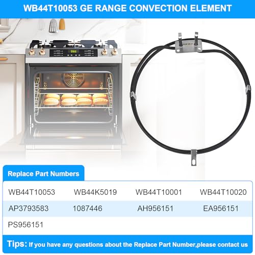 Image of UPGRADED WB44T10053 Range Convection Element Compatible with GE Kenmore Ranges Stove or Ovens Heating Elements Replacement WB44K5019 WB44T10001 WB44T10020 1087446,WB44T10053 for GE Oven Parts