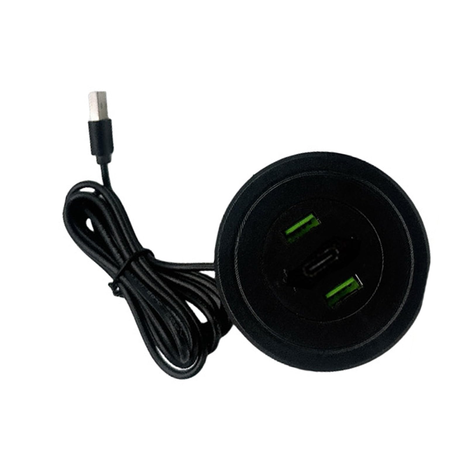 Kalttoy 3 Port USB Desktop Embedded Charging Adapter for USB Computer Desk Data Line Splitter Charging Adapter Embedded Socket