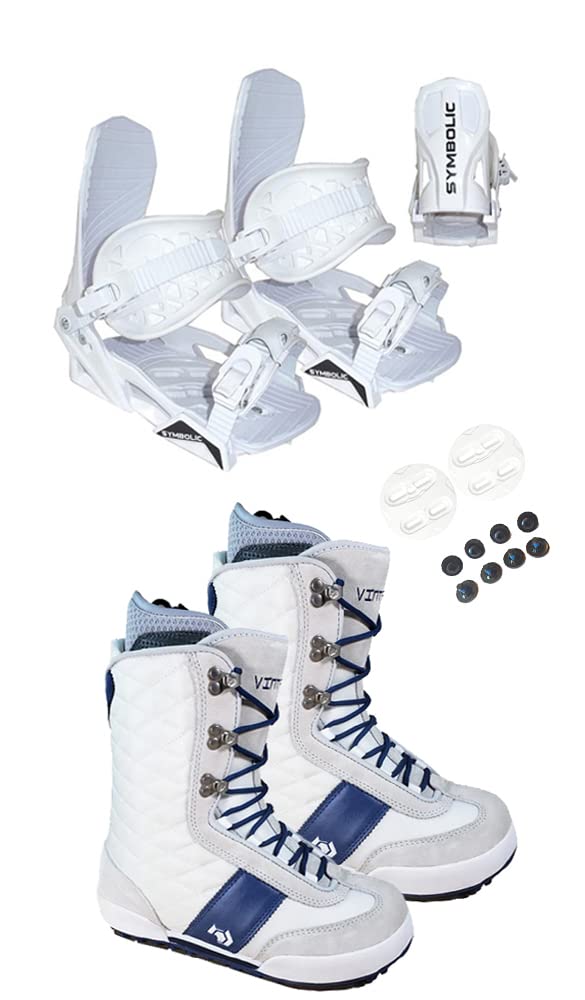 SymbolicSymbolic Northwave Vintage Snowboard Boots 7 7.5 White Bindings Womens Package White Navy WL1