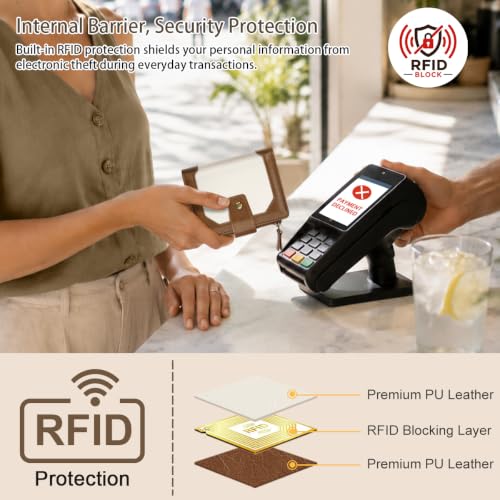 Image of Small Womens Wallet Billfold RFID Credit Card Holder Ladies Purse