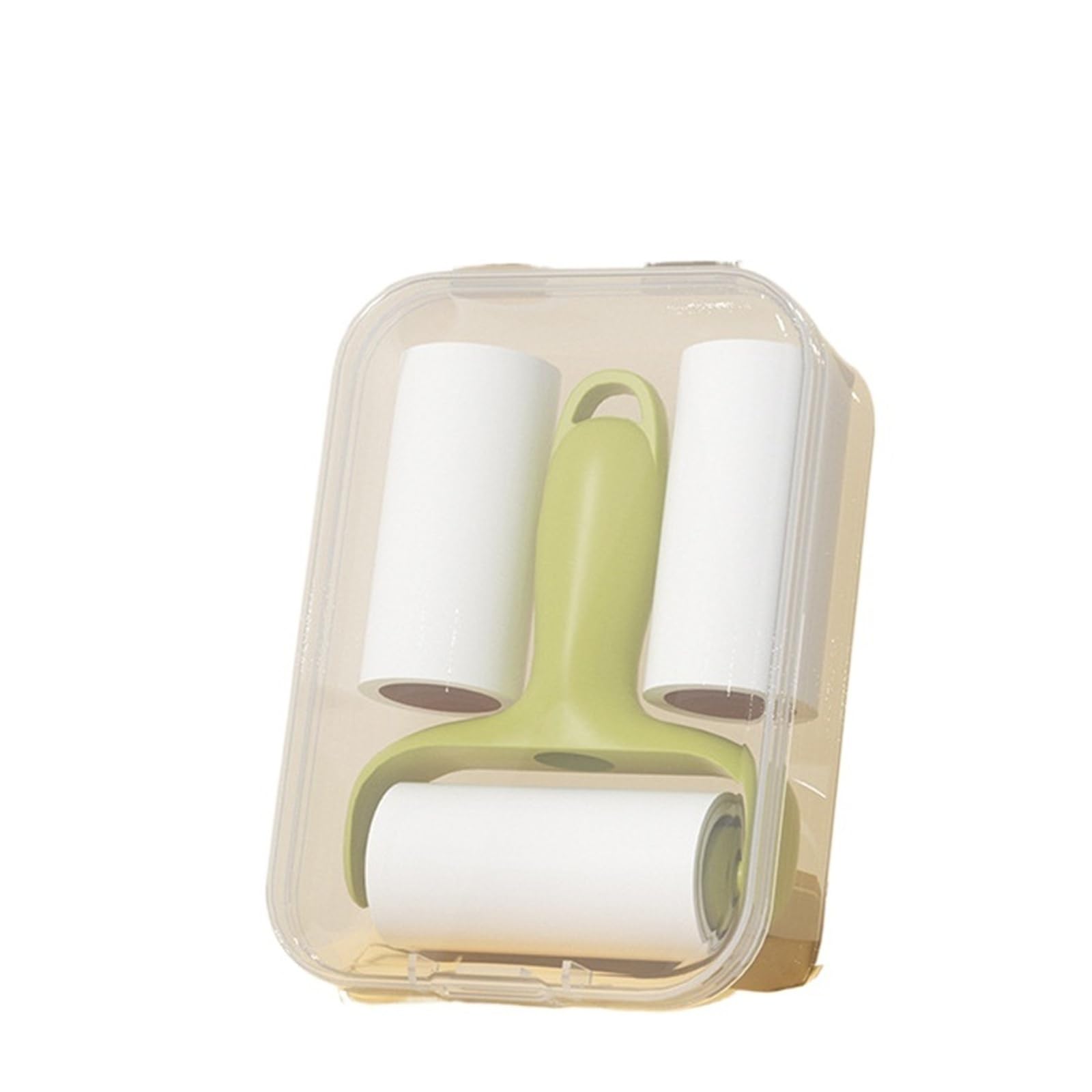 Lint roller Portable Pet Hair Remover Roller Reusable Lint Mini Travel(Green)