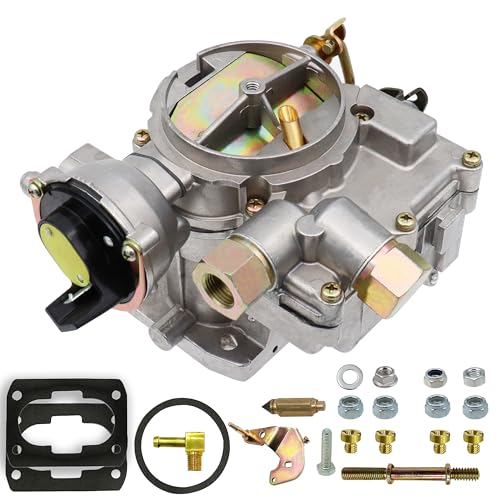 Marine Carburetor for Mercruiser 3.0L 2.5L 2 Barrel Carburetor Mercarb fits for Mercury 4 CYL Engines with Jets Short Linkage Gaskets Electric choke 3310-864940A01 Base Bolt Pattern 3 3/4 X 2 inches