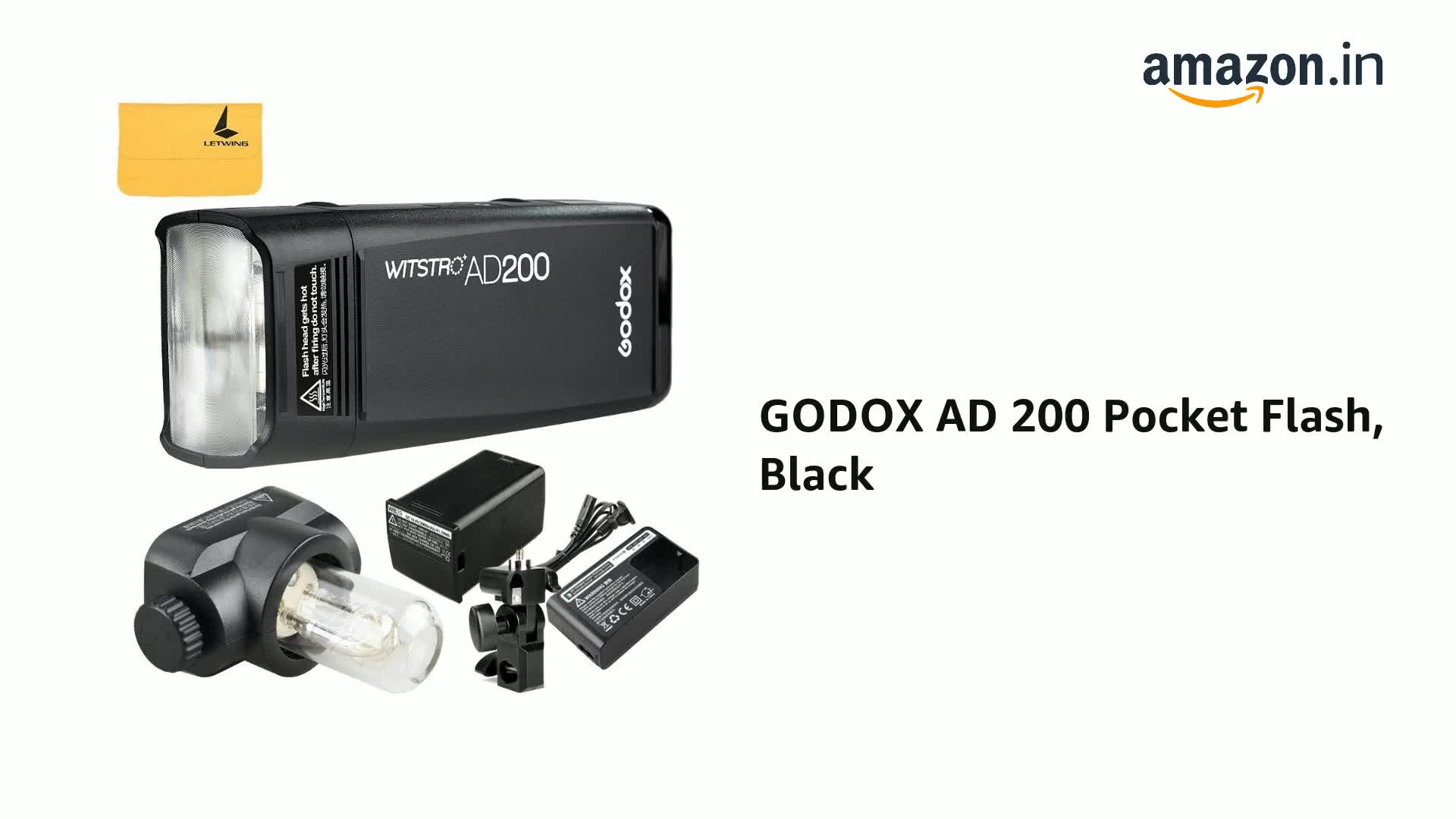 GODOX AD 200 Pocket Flash, Black : Amazon.in: Electronics