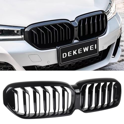 G30 Grille Double Slats Gloss Black Front Kidney Grille for BMW 5 Series