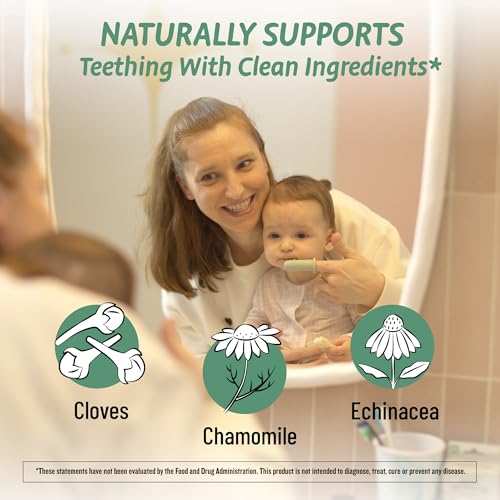legendairy milk organic teething drops - baby teething relief drops clove and chamomile - ideal for babies and toddlers - sugar free 120 servings