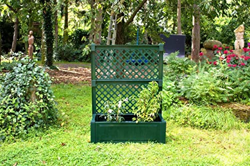 Preisvergleich Produktbild KHW Pflanzkasten groß mit Spalier (2-TLG.) 100 cm, grün
