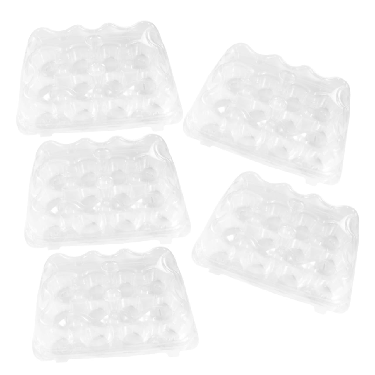 Ciieeo Egg Tart Box Cupcake Carrier 5pcs Cupcake Storage Muffin Cake Packing Pet Plastic Versatile