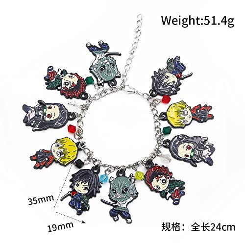 SONGCHANGJEWELRY Anime Figure Tanjiro Charm Bracelet - Tanjiro Nezuko Zenitsu Inosuke Figure Bracelet - Gifts2