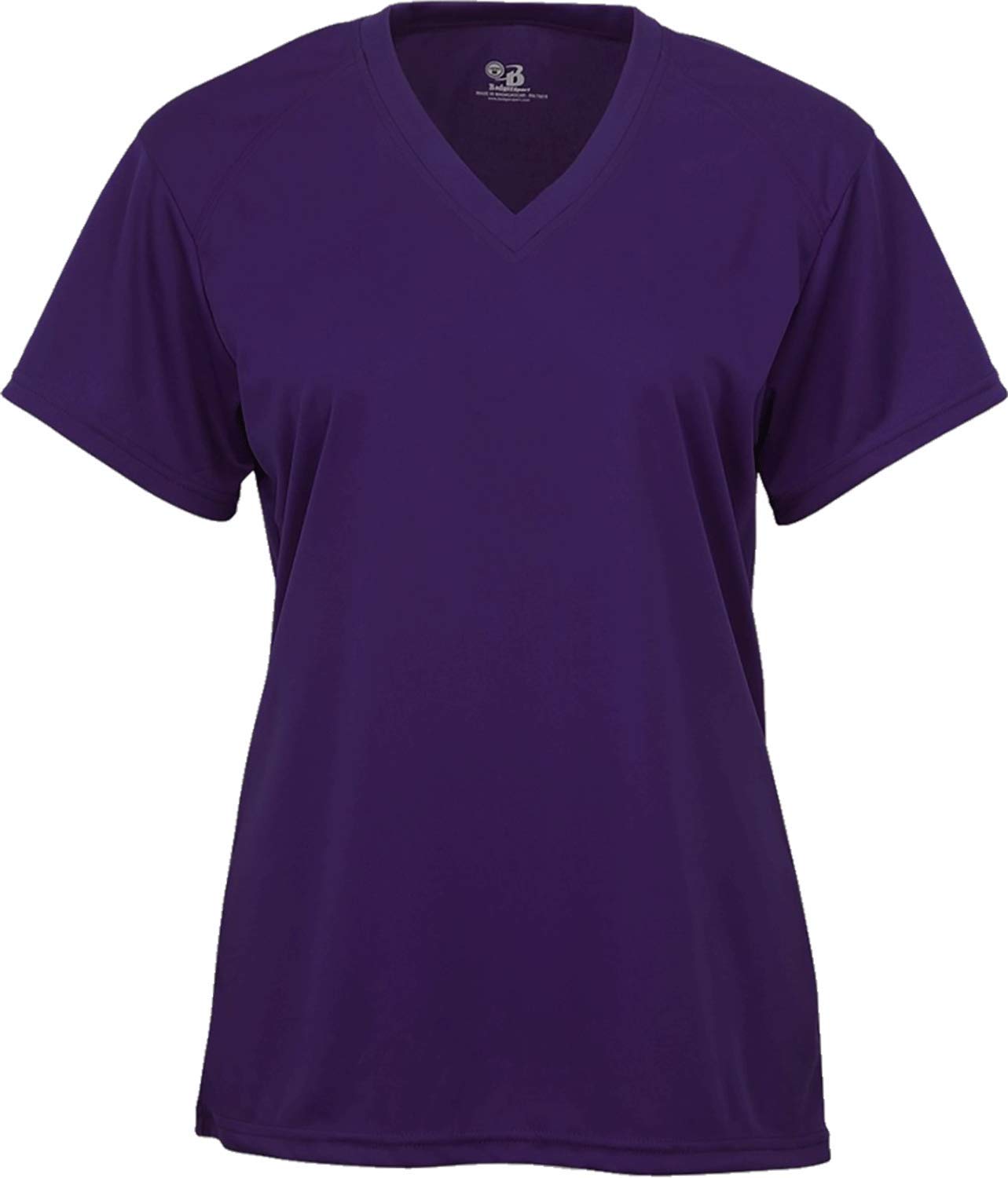 Badger Sports B-Core Ladies' V-Neck Tee Purple Large