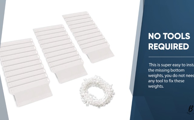 First Blinds Vertical Blind Set 30 Bottom Weights And 6 Meter Chain 89mm (3.5 Inches)-Replacement Spares