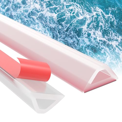 alophoty 170 cm Seuil De Douche Barrage D'eau Pliable - Barriere De Douche Anti Débordement Silicone, Accessible aux Fauteuils Roulants, Pour Salle de Bains...