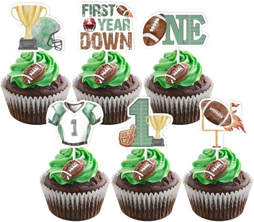 Pics décoration cupcake première année : lot de 36 décors double face pour buffet sport