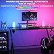 ROOTRO LED Nachttischlampe Touch Dimmbar, [Stilvolles Design mit 256 RGB-Modus] 3 Helligkeitsstufen Tischlampe für Schlafzimmer Warmweißes Licht Bunte Intelligente Lampe für Wohnzimmer Home Office