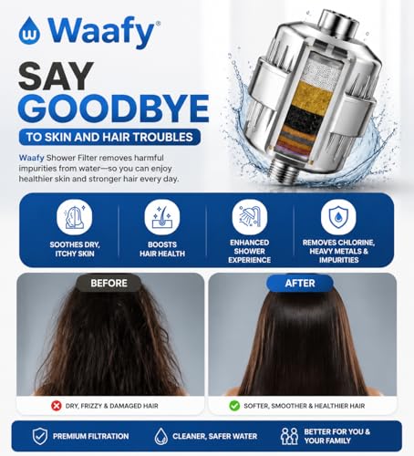 Image of 20 Stage Shower Head Filter for Bathroom Hard Water Softner SF-20 Pro | Water Softener | Hard Water Filter Tap, Reduces hair fall, Protects Skin | Remove Chlorine and Harmful Chemicals (Pack of 1) D22
