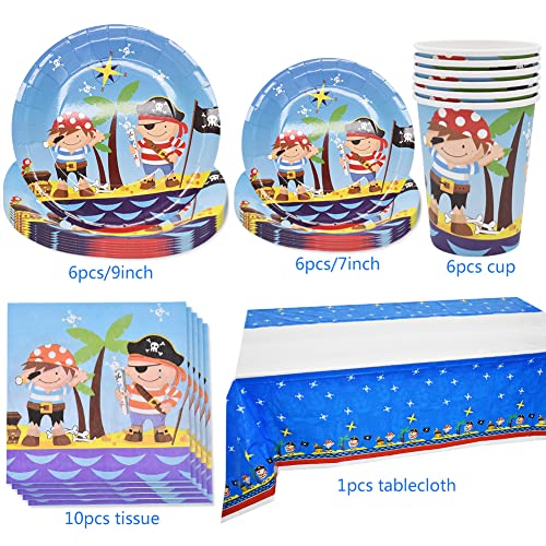 24pcs Set de Vaisselle de Fête , Nesloonp Fête Anniversaire Enfant Assiettes de Fête , Décoration de Fête d'anniversaire… - Image 3