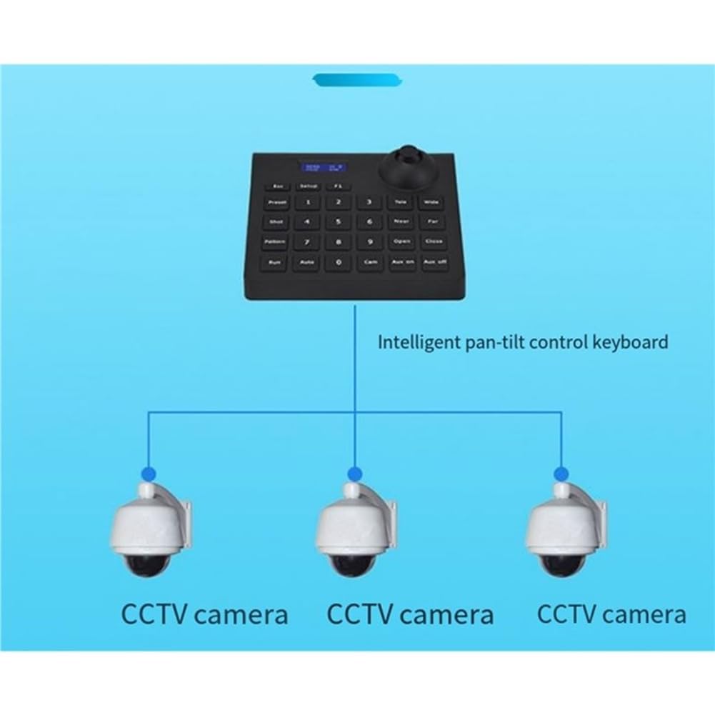 Tastiera Joystick di Controllo CCTV PTZ 2D per Telecamera Speed Dome RS485 con Staffa (Miniatura 2) - Tastiera CCTV PTZ 3D con Spina UE