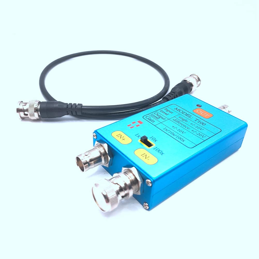 TagIo Osciloscopio de de Banda de 10M Ganancia Diferencial Sondas Divididas Herramienta de MedicióN de SeñAl EléCtrica DéBil Amplificador de SeñAles 100X