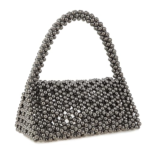 Image of YUSHINY Candy Color Acrylic Beaded Hollow Handbag Evening Clutch Triangle Bags for Wedding Party | Acrylic