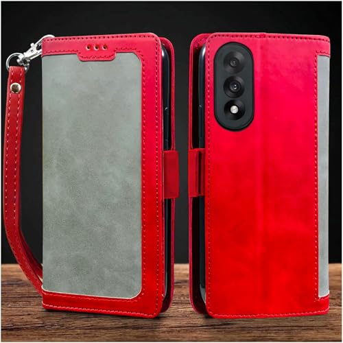 Image of Excelsior Flip Cover for Oneplus Nord 5 | Premium PU Leather | 360 Degree Protection (Red)
