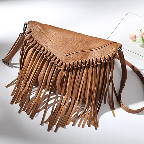 Vintage Fringe Purse Fringe Hobo Bags for Women Vegan Leather Tassel Hippie Crossbody Bag2