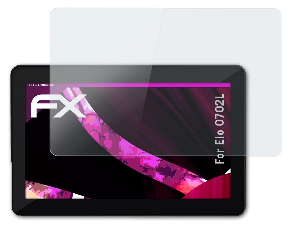 Plastic Glass Protective Film compatible with Elo 0702L Glass Protector, 9H Hybrid-Glass FX Glass Screen Protector of plastic