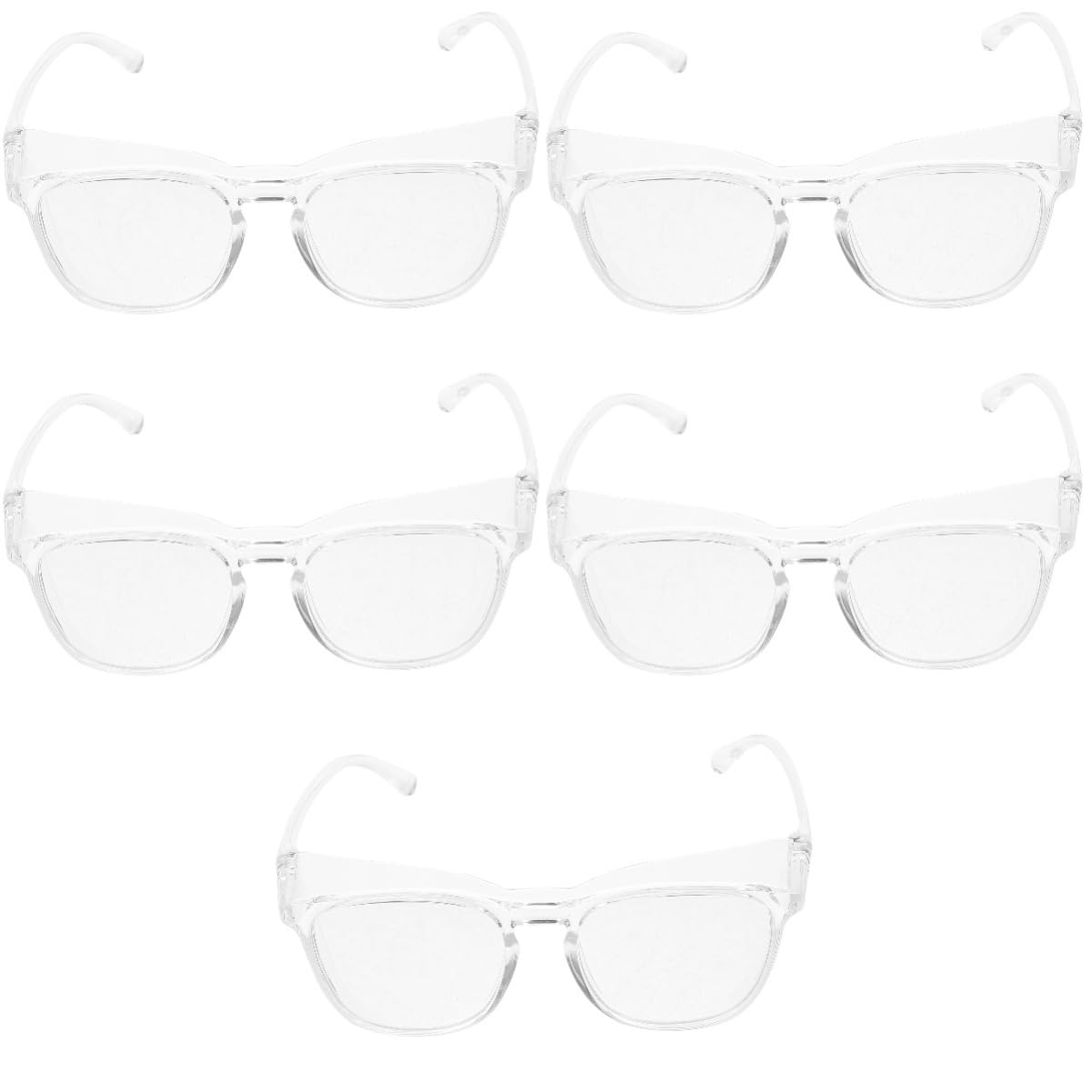 Toddmomy 5 Pares De Gafas Gafas De Sol para Bicicleta De Montaña Gafas De Sol Deportivas sobre Gafas Gafas Deportivas Gafas De Seguridad Gafas De Luz Azul para Hombre PC Enfermera Blanca