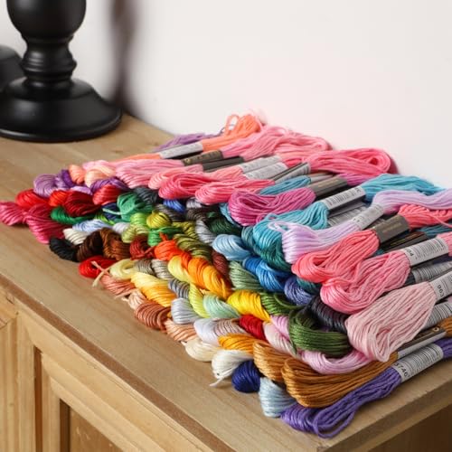 Image of Embroidery Floss, Cross Stitch Thread, Embroidery Thread, Friendship Bracelets Floss, Crafts Floss, Rainbow Color, 100 Skeins