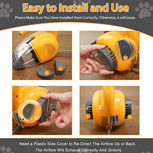 Keetidy Wind Ear Compatible With Bissell Pet Hair Eraser Handheld Vacuum, Model 33A1, 47R51, 33A1W. Pet Hair Eraser Air Vent Plastic Side Cover, Prevent Air Blow Away The Hair And Dust (Gray) #TOP2